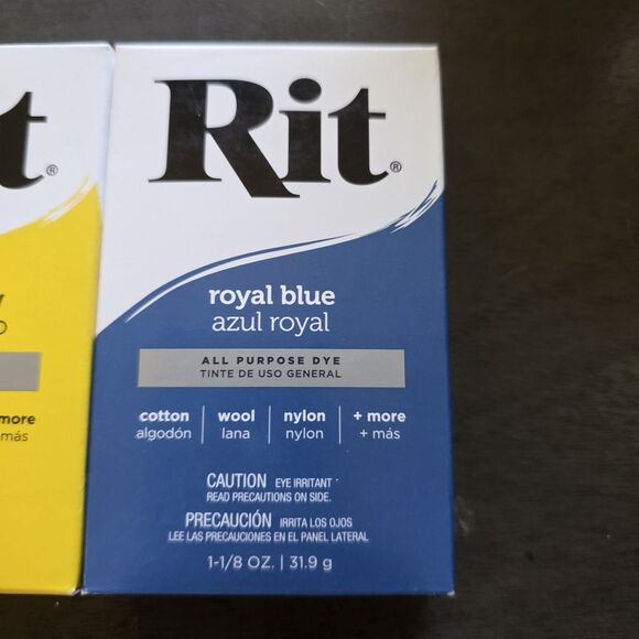 LOT 3  Rit Dye Powder Kelly Green, Yellow & Royal Blue 32 (31.9g) 3-Pack - Picture 6 of 6